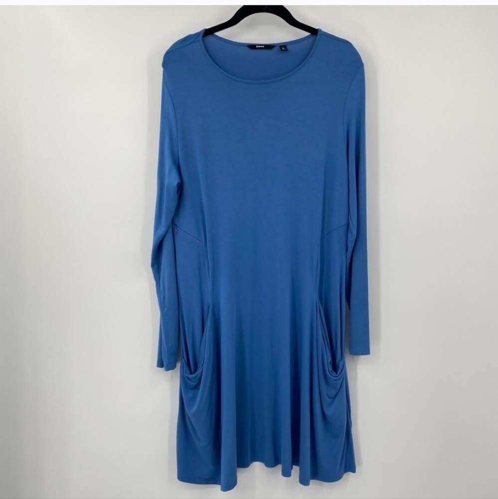 Nwt BETABRAND blue Travel Dress Sweatshirt Dress Long Sleeve M NEW Loungewear - Picture 2 of 4